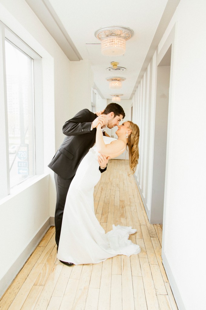 happy couple embrace